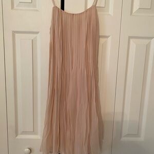 Rebecca Taylor Blush Pink Pleated Silk Mini Dress